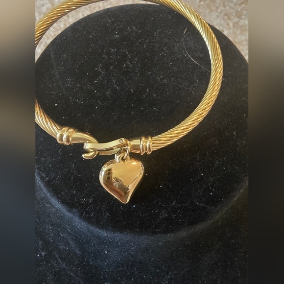 21kp Dubai Jewelry- Gold Heart Charm Bracelet - Picture 2 of 11